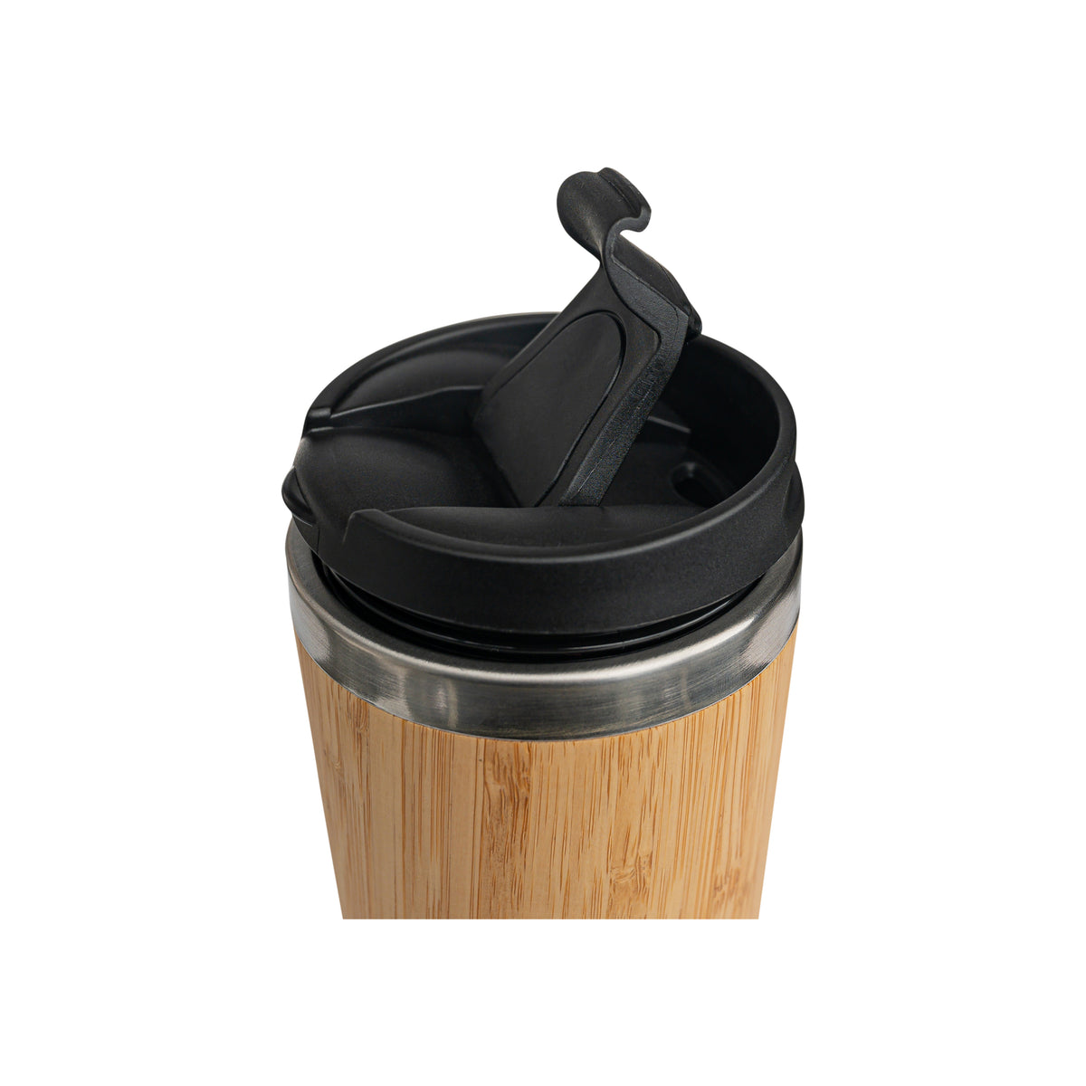 Stainless steel mug with natural bamboo coating - 430 ml
