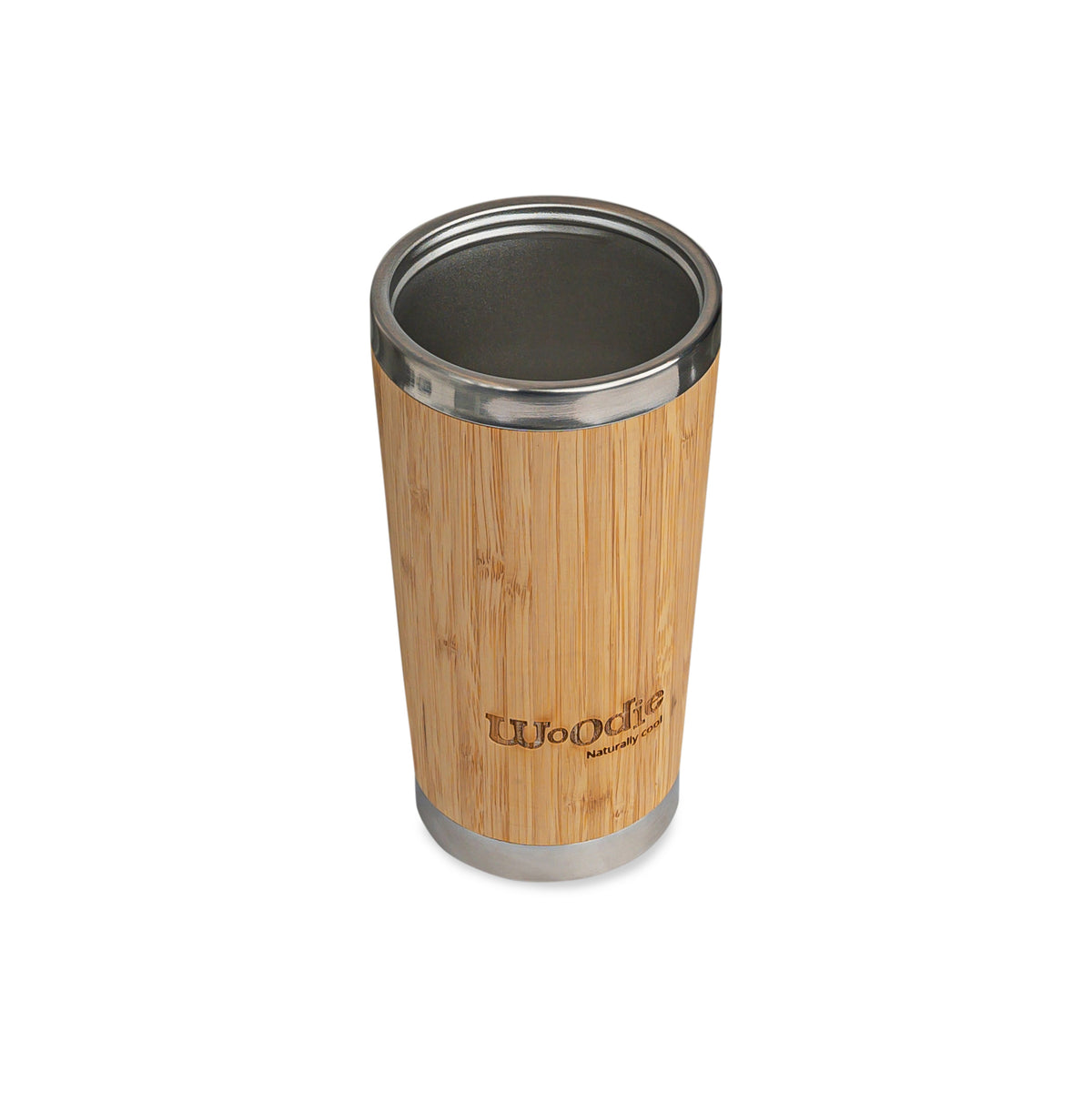 Stainless steel mug with natural bamboo coating - 430 ml